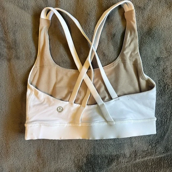 White Lululemon Sports Bra, Size 0 - Picture 2 of 4